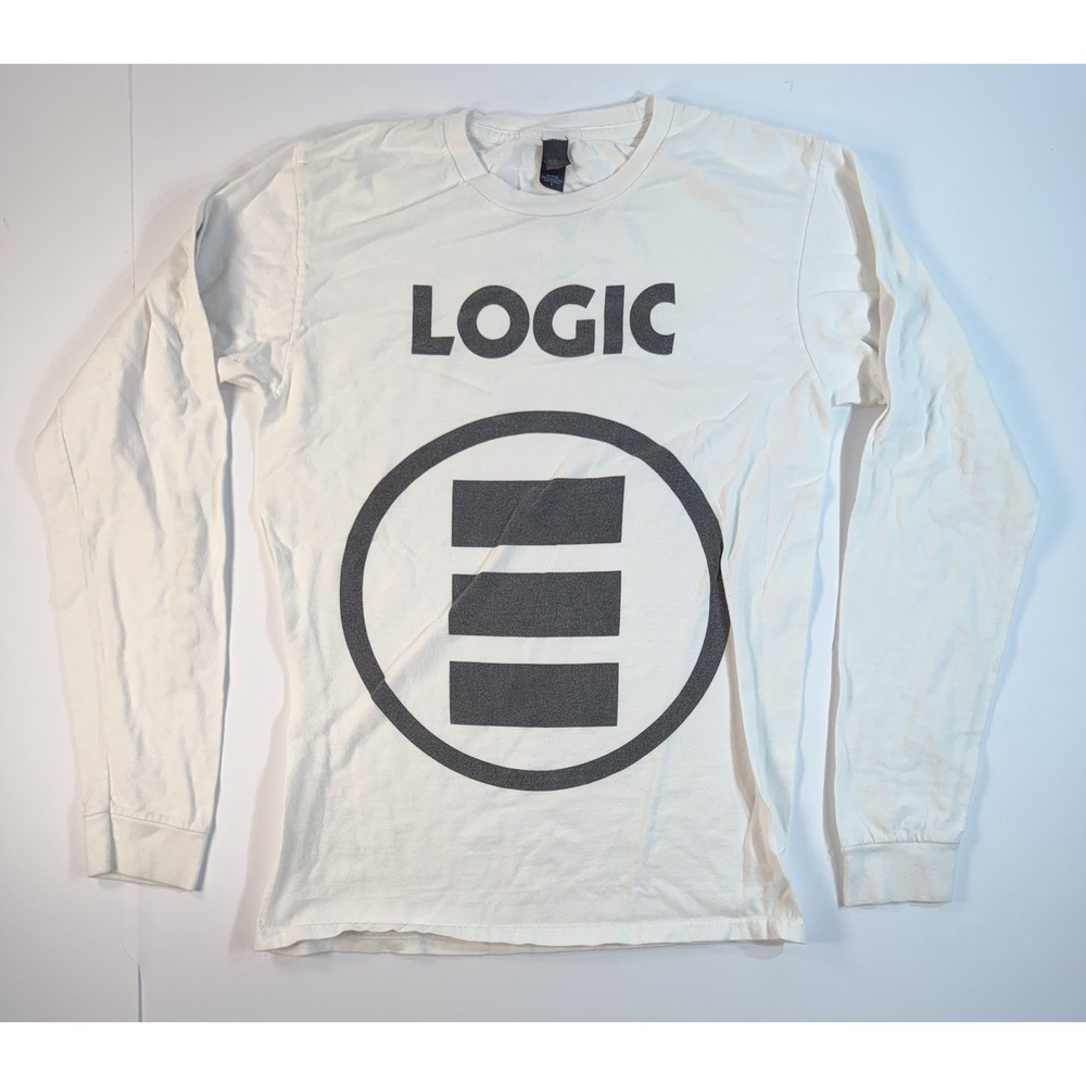 Logic Long Sleeve Shirt Mens S‎ White Rap Hip Hop Graphic Tee